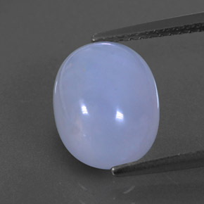 Calcédoine bleue naturelle transparent, 3,84 ct, transparent / translucide