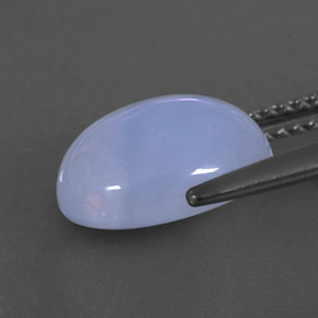 Calcédoine bleue naturelle transparent, 3,84 ct, transparent / translucide