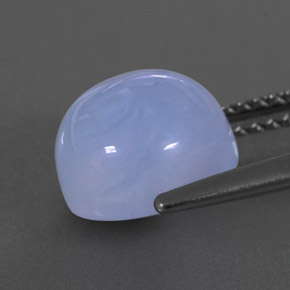 Calcédoine bleue naturelle transparent, 3,78 ct, transparent / translucide
