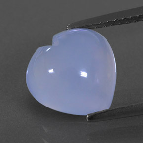 Calcédoine bleue naturelle transparent, 3,01 ct, transparent / translucide