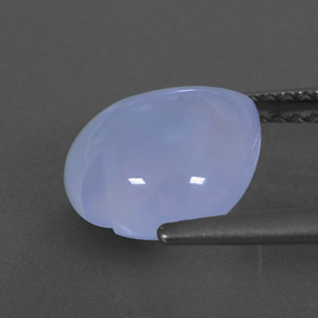 Calcédoine bleue naturelle transparent, 3,01 ct, transparent / translucide