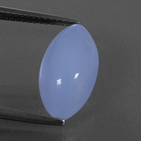 Calcédoine bleue naturelle transparent, 4,75 ct, transparent / translucide