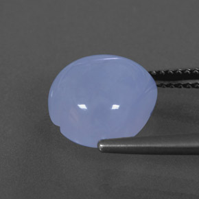 Calcédoine bleue naturelle transparent, 4,80 ct, transparent / translucide