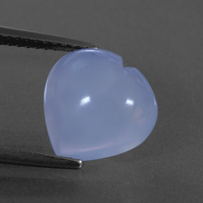Calcédoine bleue naturelle transparent, 4,10 ct, transparent / translucide