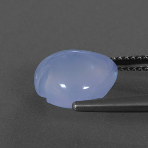 Calcédoine bleue naturelle transparent, 4,10 ct, transparent / translucide