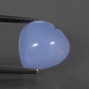 Calcédoine bleue naturelle transparent, 4,67 ct, transparent / translucide