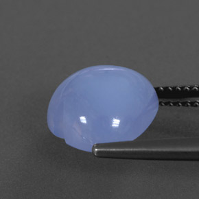 Calcédoine bleue naturelle transparent, 4,67 ct, transparent / translucide