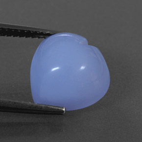 Calcédoine bleue naturelle transparent, 5,58 ct, transparent / translucide