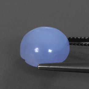 Calcédoine bleue naturelle transparent, 5,58 ct, transparent / translucide