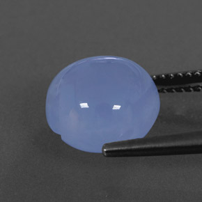 Calcédoine bleue naturelle transparent, 5,75 ct, transparent / translucide