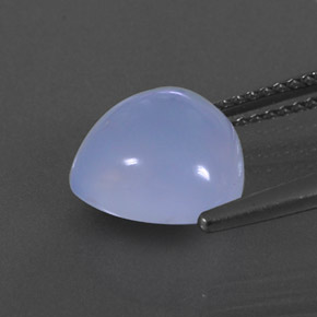 Calcédoine bleue naturelle transparent, 3,84 ct, transparent / translucide
