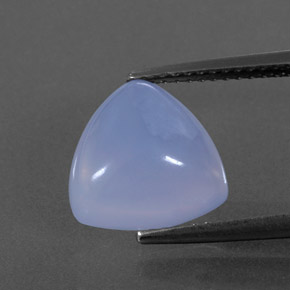 Calcédoine bleue naturelle transparent, 4,18 ct, transparent / translucide