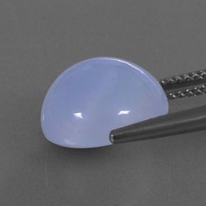 Calcédoine bleue naturelle transparent, 8,32 ct, transparent / translucide