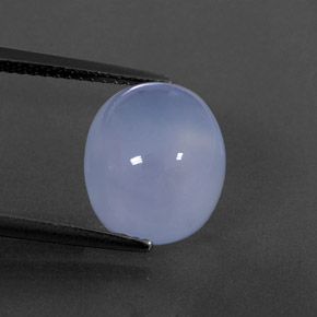 Calcédoine bleue naturelle transparent, 5,74 ct, transparent / translucide