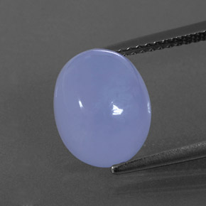 Calcédoine bleue naturelle transparent, 5,20 ct, transparent / translucide