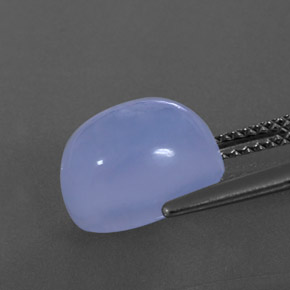 Calcédoine bleue naturelle transparent, 5,20 ct, transparent / translucide