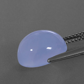Calcédoine bleue naturelle transparent, 5,65 ct, transparent / translucide