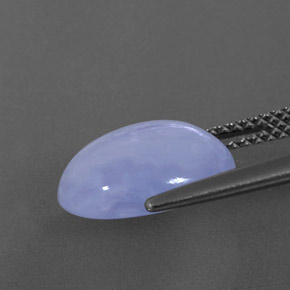 Calcédoine bleue naturelle transparent, 4,14 ct, transparent / translucide