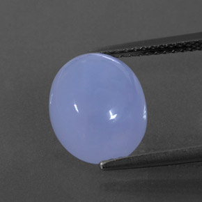 Calcédoine bleue naturelle transparent, 4,38 ct, transparent / translucide