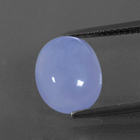 Calcédoine bleue naturelle transparent, 3,66 ct, transparent / translucide