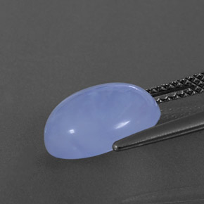 Calcédoine bleue naturelle transparent, 3,66 ct, transparent / translucide