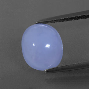 Calcédoine bleue naturelle transparent, 3,35 ct, transparent / translucide