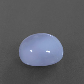 Calcédoine bleue naturelle coupe ovale, 3,64 ct, translucide