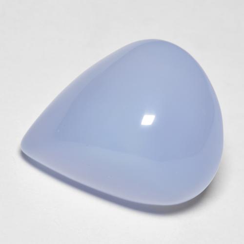 Calcédoine Bleu violacé naturelle En forme de poire, 19.18 ct, Translucide