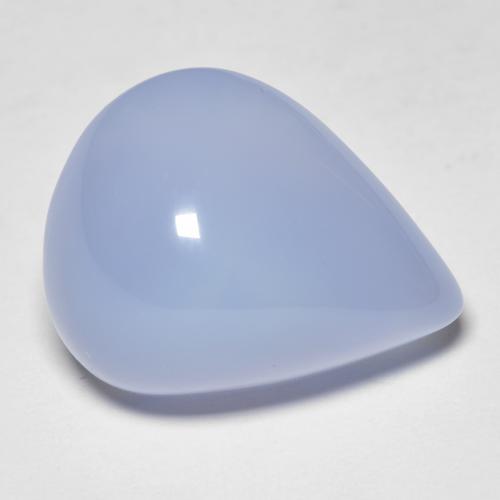 Calcédoine Bleu violacé naturelle En forme de poire, 19.18 ct, Translucide