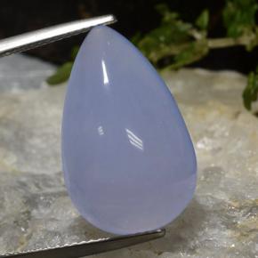 Calcédoine Violet royal naturelle En forme de poire, 15.09 ct, Translucide