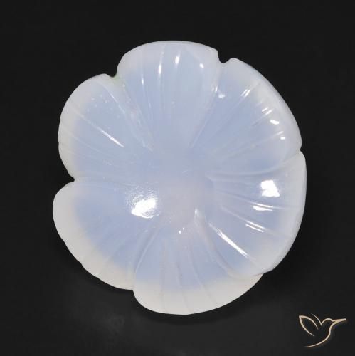 Calcédoine Bleu ciel léger naturelle Taille Fleur, 12.91 ct, Translucide