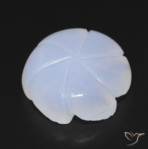 Calcédoine Bleu ciel léger naturelle Taille Fleur, 12.91 ct, Translucide