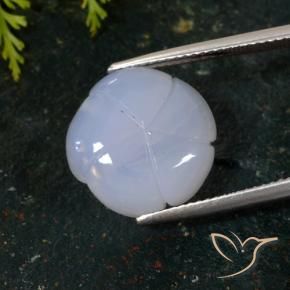 Calcédoine Bleu clair naturelle Taille Fleur, 8.75 ct, Translucide