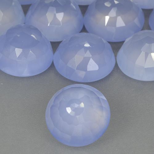 Calcédoine Bleu violacé naturelle Tour, 2.62 ct, Translucide