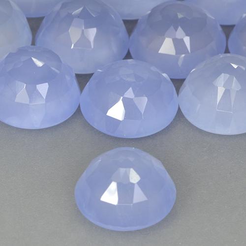 Calcédoine Bleu violacé naturelle Tour, 2.62 ct, Translucide