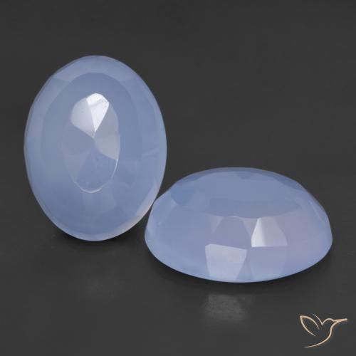 Achetez naturel 17.54ct Bleu violacé Calcédoine gems, Coupe ovale, En provenance Brésil chez GemSelect. En stock, livraison internationale!