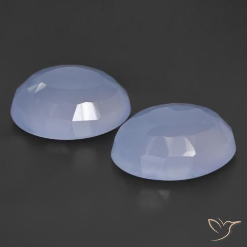 Achetez naturel 17.54ct Bleu violacé Calcédoine gems, Coupe ovale, En provenance Brésil chez GemSelect. En stock, livraison internationale!