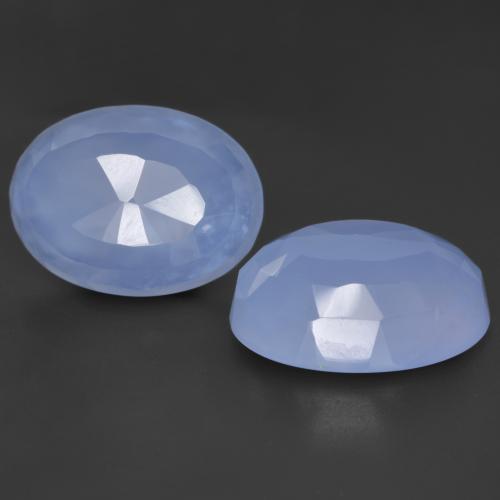 Achetez naturel 17.54ct Bleu violacé Calcédoine gems, Coupe ovale, En provenance Brésil chez GemSelect. En stock, livraison internationale!