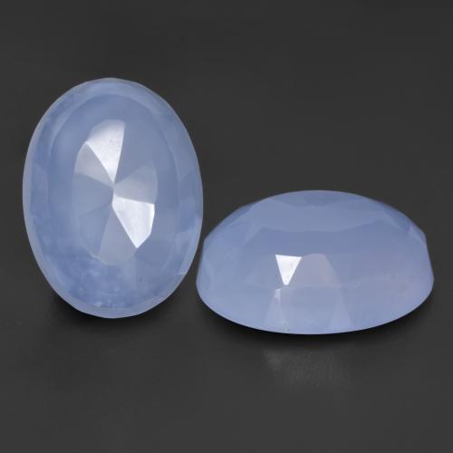 Achetez naturel 17.54ct Bleu violacé Calcédoine gems, Coupe ovale, En provenance Brésil chez GemSelect. En stock, livraison internationale!