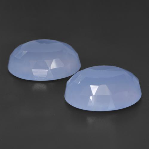 Achetez naturel 17.54ct Bleu violacé Calcédoine gems, Coupe ovale, En provenance Brésil chez GemSelect. En stock, livraison internationale!