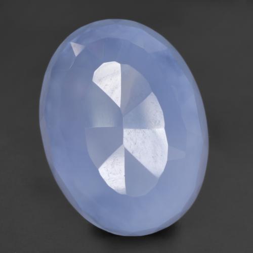 Calcédoine Bleu violacé naturelle Coupe ovale, 9.17 ct, Translucide
