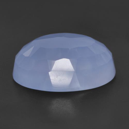 Calcédoine Bleu violacé naturelle Coupe ovale, 9.17 ct, Translucide