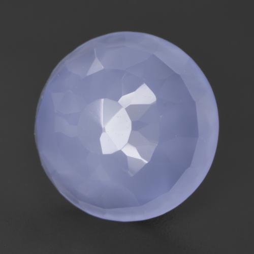 Calcédoine Bleu clair naturelle Coupe roude, 5.96 ct, Translucide