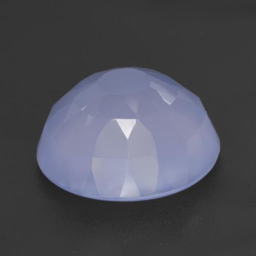 Calcédoine Bleu clair naturelle Coupe roude, 5.96 ct, Translucide