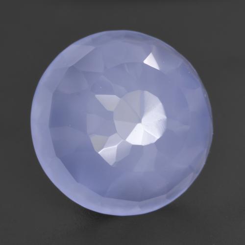 Calcédoine Bleu clair naturelle Coupe roude, 5.96 ct, Translucide