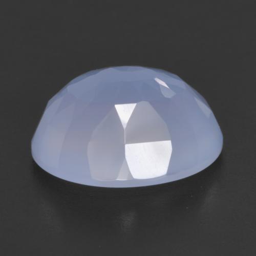 Calcédoine bleue naturelle coupe ovale, 4,26 ct, translucide