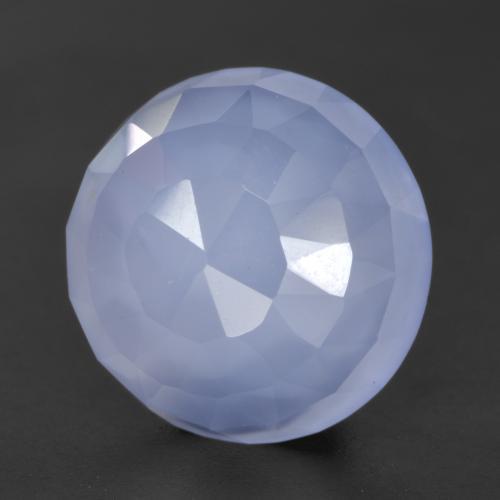 Calcédoine Bleu violacé naturelle Coupe roude, 5.69 ct, Translucide