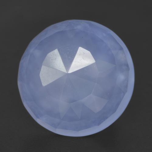Calcédoine Bleu violacé naturelle Coupe roude, 4.42 ct, Translucide