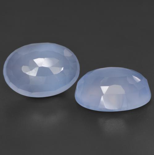 Achetez naturel 11.54ct Bleu violacé Calcédoine gems, Coupe ovale, En provenance Brésil chez GemSelect. En stock, livraison internationale!