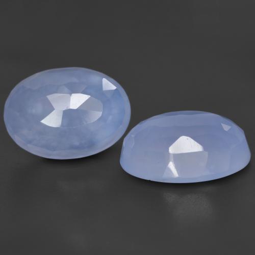 Achetez naturel 11.93ct Bleu violacé Calcédoine gems, Coupe ovale, En provenance Brésil chez GemSelect. En stock, livraison internationale!
